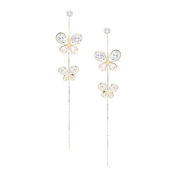 Earrings Yellow Chimes Yellow Chimes Earrings For Women Gold Tone Crystal Studded Butterfly Linear Chain Dangler Earrings For Women and Girls Earrings Yellow Chimes Yellow Chimes Earrings For Women Gold Tone Crystal Studded Butterfly Linear Chain Dangler Earrings For Women and Girls