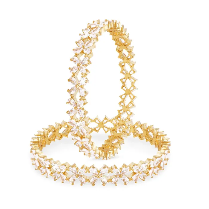 Earrings Yellow Chimes Yellow Chimes Elegant Set of 2 Pcs White ADAmerican Diamond Studded 18k Gold Plated Handcrafted Floral Bangles for Women Girls 28 Earrings Yellow Chimes Yellow Chimes Elegant Set of 2 Pcs White ADAmerican Diamond Studded 18k Gold Plated Handcrafted Floral Bangles for Women Girls 28