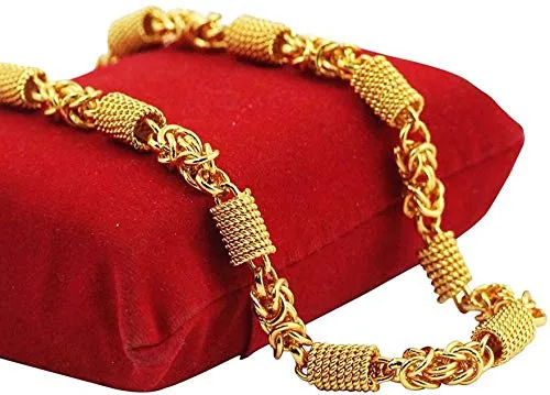 Earrings Yellow Chimes Yellow Chimes GoldPlated Latest Fashion Stylish And Trendy Classic Designer Neck Chain for Men and Boys