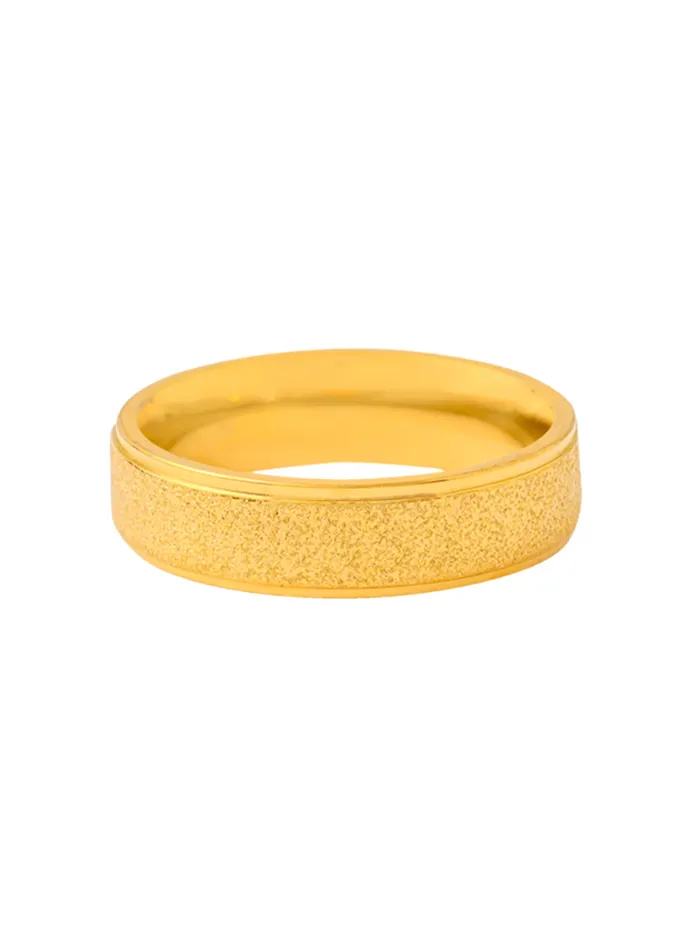Earrings Yellow Chimes Yellow Chimes Gold Plated Rings For Men Pack of 1 Stainless Steel Men Ring Stardust Design Golden Finger Ring for Boys Ideal Gift For Men and Boys