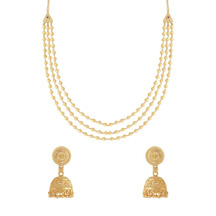 Earrings Yellow Chimes Yellow Chimes Jewellery Set for Women and Girls Gold Necklace Set for Women Gold Toned Beads Designed Necklace Set Birthday Gift for girls and women Anniversary Gift for Wife Earrings Yellow Chimes Yellow Chimes Jewellery Set for Women and Girls Gold Necklace Set for Women Gold Toned Beads Designed Necklace Set Birthday Gift for girls and women Anniversary Gift for Wife