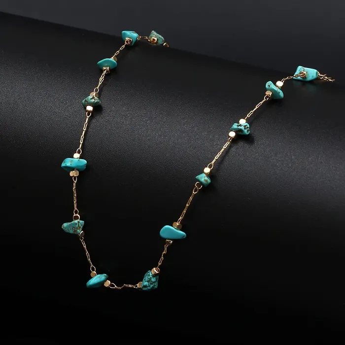 Earrings Yellow Chimes Yellow Chimes Necklace for Women and Girls Fashion Green Choker Necklace for Women Turquoise Stone Choker Necklace for Girls Birthday Gift for Girls and women