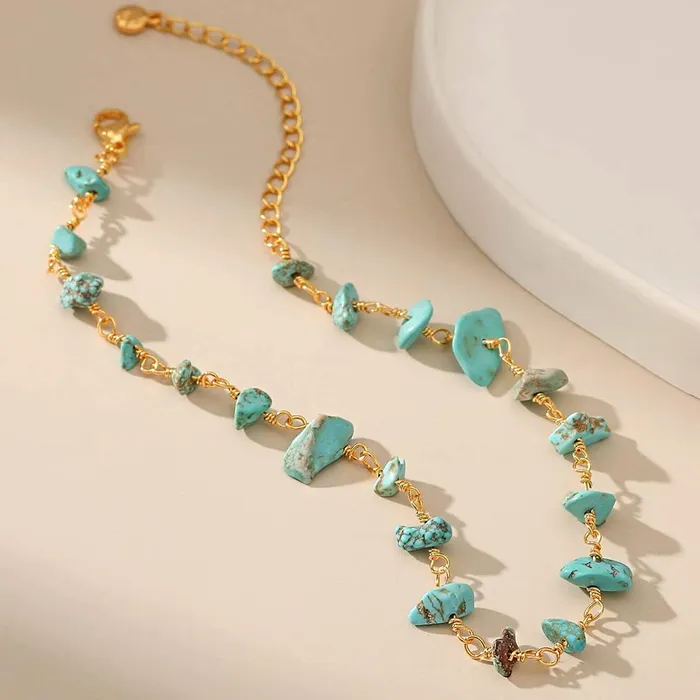 Earrings Yellow Chimes Yellow Chimes Necklace for Women and Girls Fashion Green Choker Necklace for Women Turquoise Stone Choker Necklace for Girls Birthday Gift for Girls and women