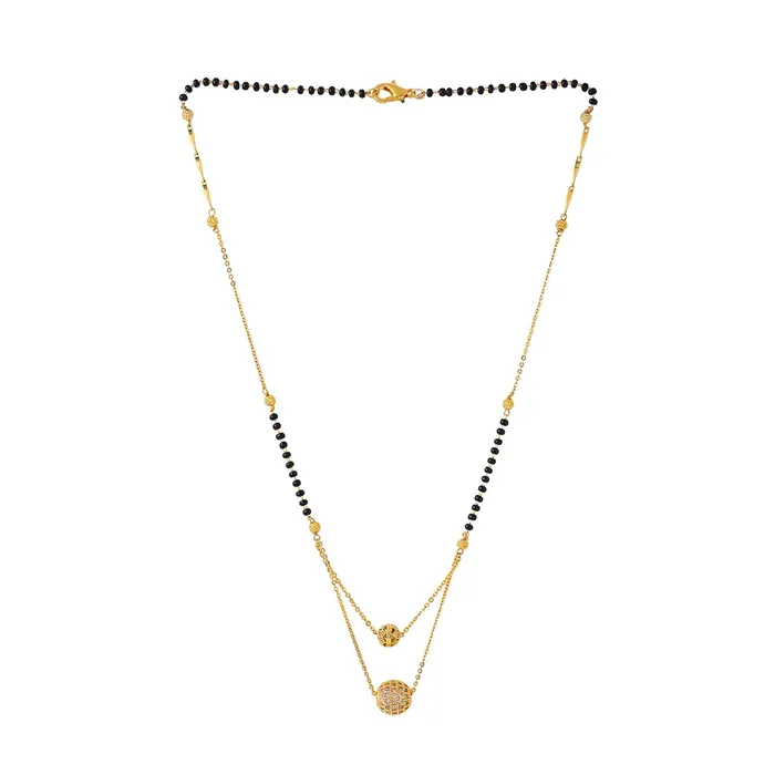 Earrings Yellow Chimes Yellow Chimes Nekclace for Women Gold Toned Crystal Studded Dual Ball Charm and Beads Chain Designed Necklace for Women and Girls