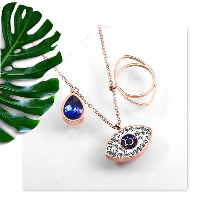 Earrings Yellow Chimes Yellow Chimes Pendant for Women Pendant With Rose Gold Plated Stainless Steel Chain Pendant Necklace for Women and Girls NK 2