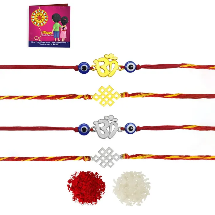 Earrings Yellow Chimes Yellow Chimes Rakhi for Brother Combo of 4 Rakhi Set for Brother Traditional Gold and Silver Plated Rakhi Set for Brother and Sister Rakhi with Roli Chawal and Greeting Card Earrings Yellow Chimes Yellow Chimes Rakhi for Brother Combo of 4 Rakhi Set for Brother Traditional Gold and Silver Plated Rakhi Set for Brother and Sister Rakhi with Roli Chawal and Greeting Card