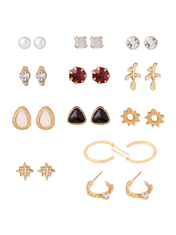 Earrings Yellow Chimes Yellow Chimes Stud Earrings for Women Fashion Gold Geometric Shaped Earrings for Girls Combo of 12 Pairs Stud Hoop Earrings Set Chic Reverie Birthday Anniversary Gift For Girls Women Earrings Yellow Chimes Yellow Chimes Stud Earrings for Women Fashion Gold Geometric Shaped Earrings for Girls Combo of 12 Pairs Stud Hoop Earrings Set Chic Reverie Birthday Anniversary Gift For Girls Women
