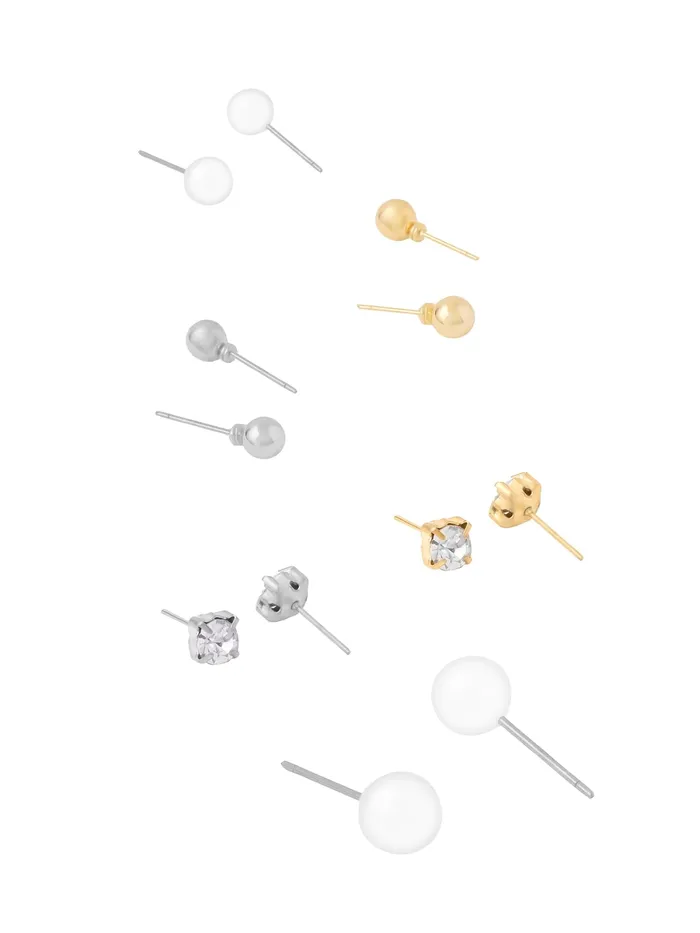 Earrings Yellow Chimes Yellow Chimes Stud Earrings for Women Fashion Gold Geometric Shaped Earrings for Girls Combo of 12 Pairs Stud Hoop Earrings Set Chic Reverie Birthday Anniversary Gift For Girls Women