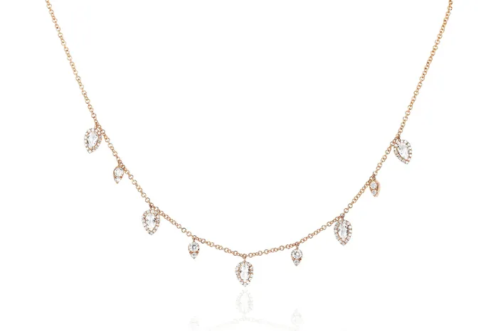 ef collection Necklaces Diamond White Quartz Ultimate Teardrop Necklace