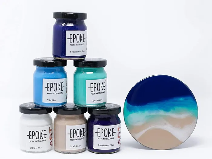 Epoke Necklaces Ocean Effect Kit Art Resin Pigments 6 Colors