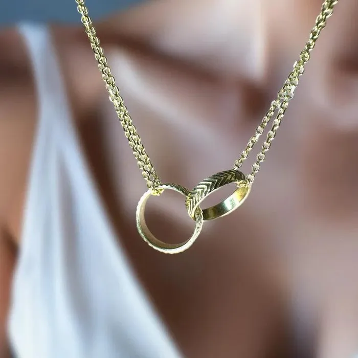 Forever Linked Chevron Necklace Lingua Necklaces