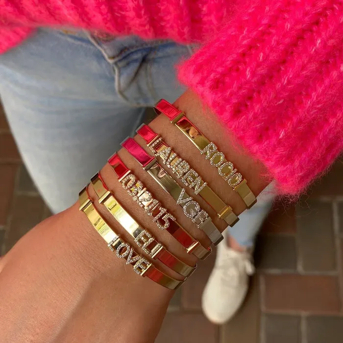 Get Signatured Bracelets Sliding Charm Bracelet