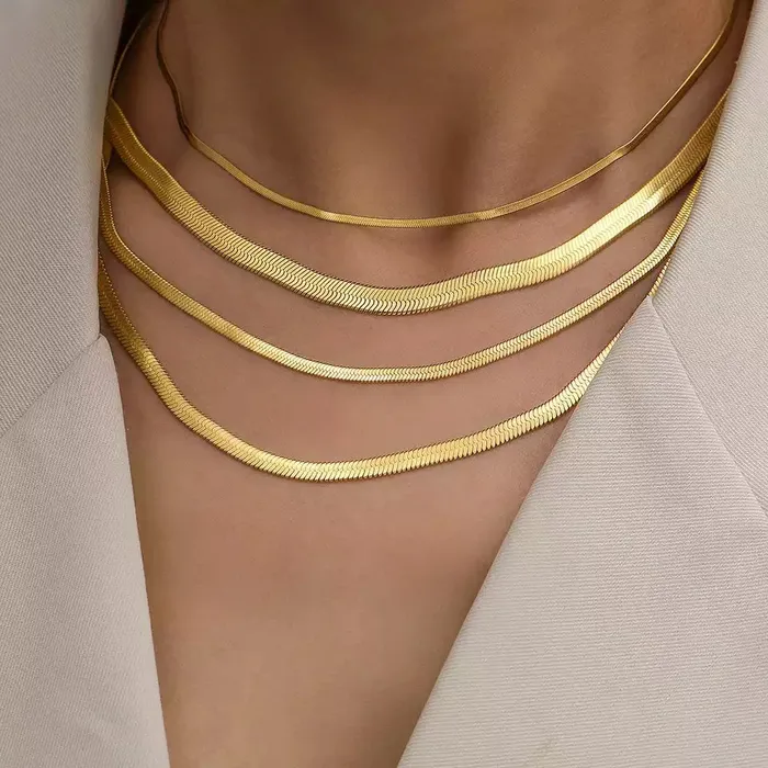 Get Signatured Necklaces Herringbone Necklace