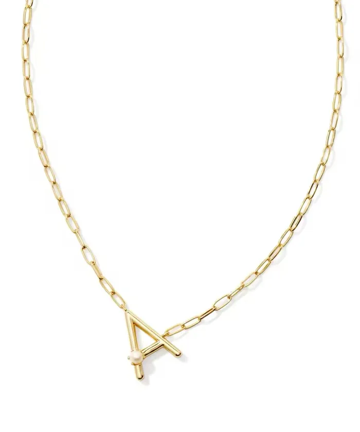 Get Signatured Pearl Initial Necklace Necklaces