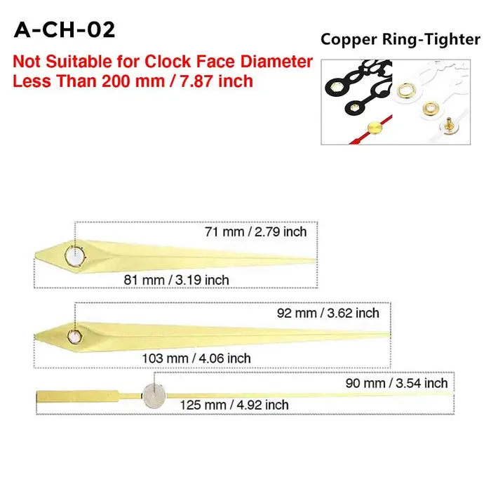 Gold Wall Clock Hand Needle for Resin Clock Making Resinarthub Necklaces