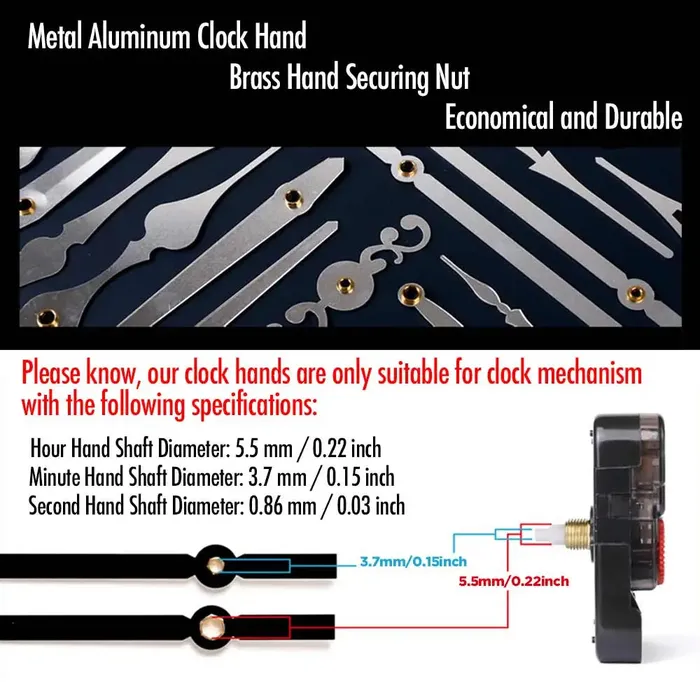 Gold Wall Clock Hand Needle for Resin Clock Making Resinarthub Necklaces
