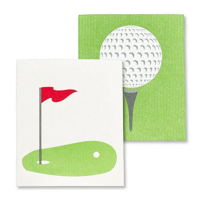 Golf Ball Green Dishcloths Set2 Abbott Earrings