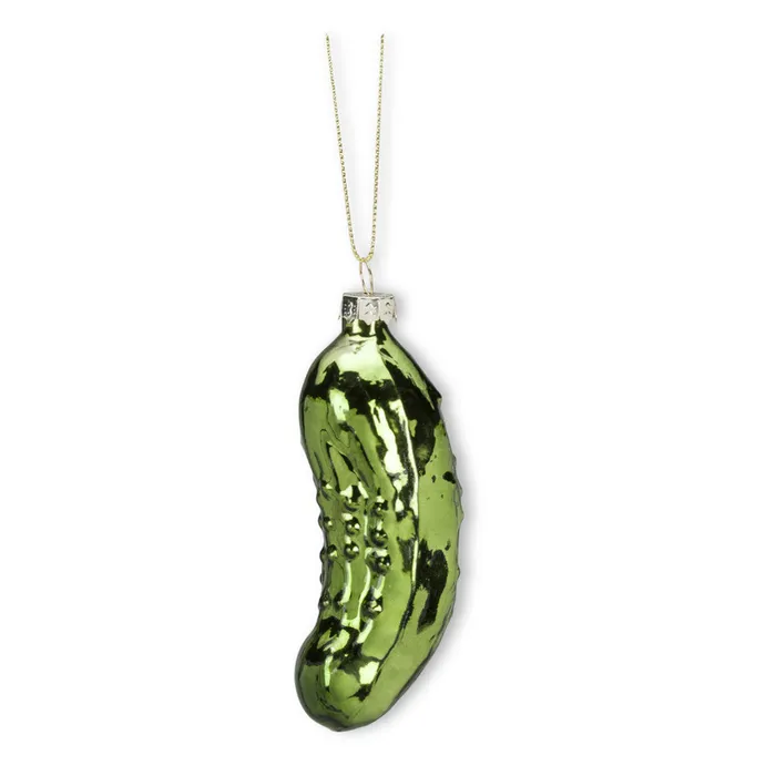 Green Dill Pickle Ornament Abbott Earrings
