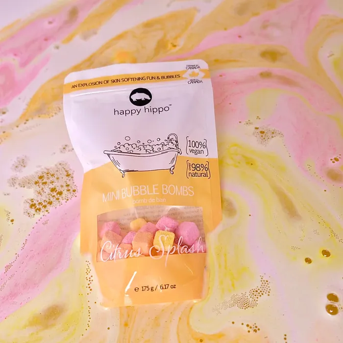 Happy Hippo Bath Co Earrings Citrus Splash Mini Bubble Bombs