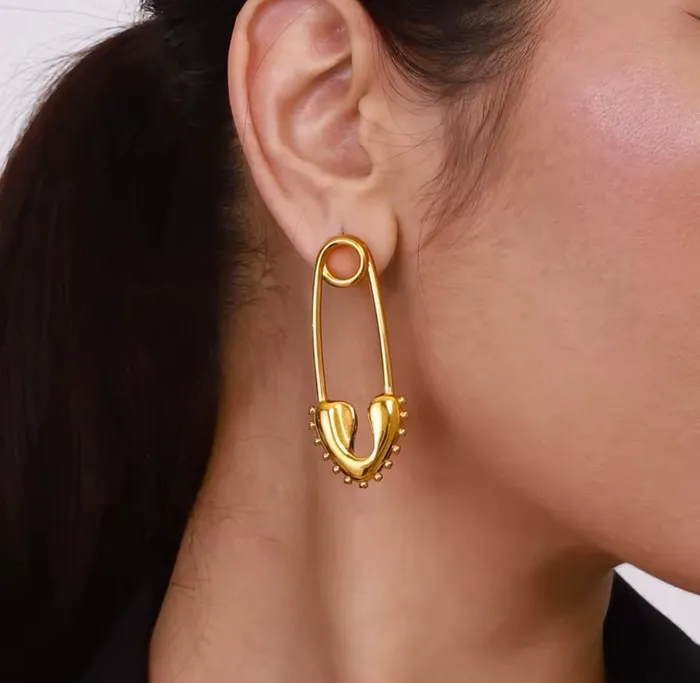 HeartSafety Pin Earrings Get Signatured Earrings