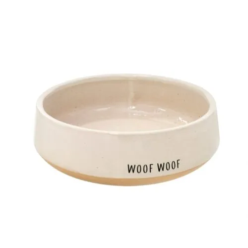 Indaba Earrings Woof Wood Dog Bowl