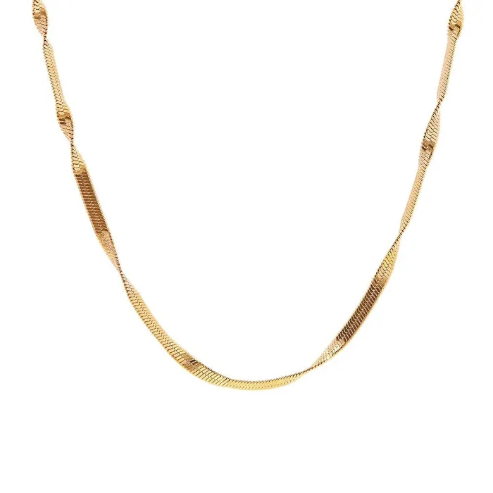 J and D Jewelry Baba Rings Twisted Snake Chain Herringbone