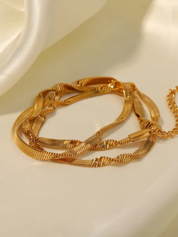 J and D Jewelry Baba Rings Twisted Snake Chain Herringbone J and D Jewelry Baba Rings Twisted Snake Chain Herringbone