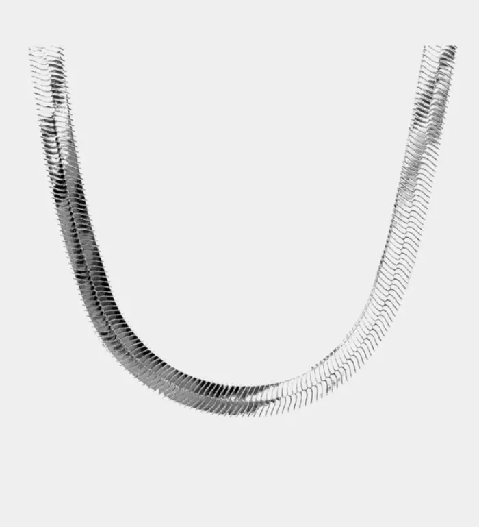 JORDAN ROAD Necklaces SILVER HERRINGBONE NECKLACE