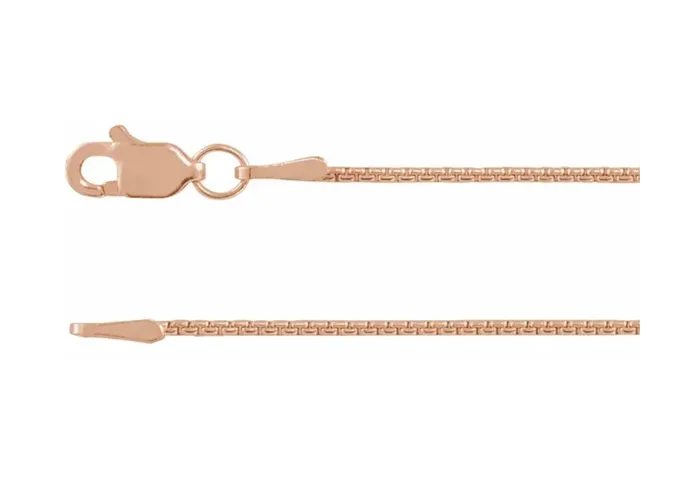Kamoka Pearl Earrings 14K Rose Gold 1 mm Rounded Box Chain