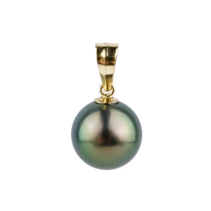 Kamoka Pearl Necklaces Petite Aubergine Peacock 85mm Tahitian Pearl Pendant