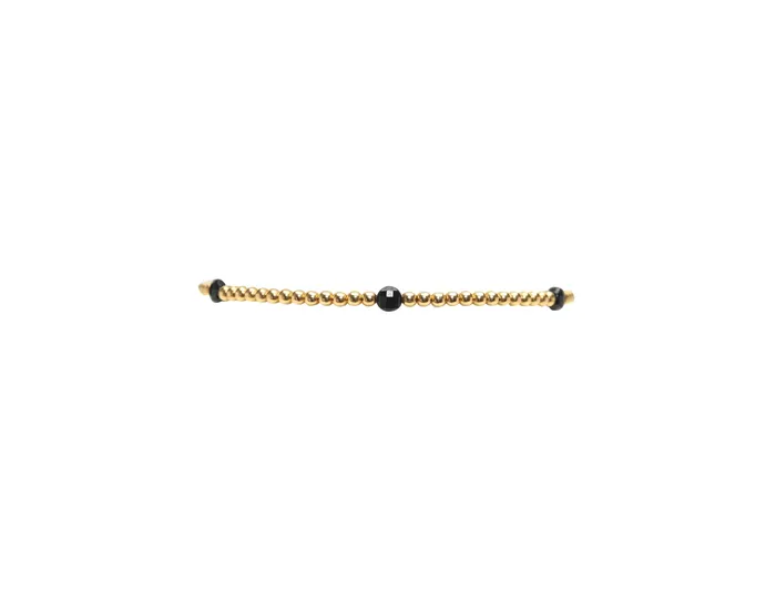 Karen Lazar Bracelets 2mm Yellow Gold Filled Bracelet with Spinel Pattern