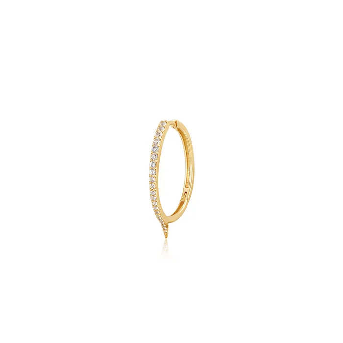 LACEY White Sapphire Huggie Hoop AURELIE GI Earrings