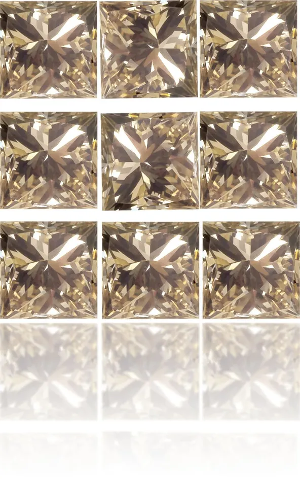 Langerman Diamonds Earrings Natural Brown Diamond Square 151 ct set