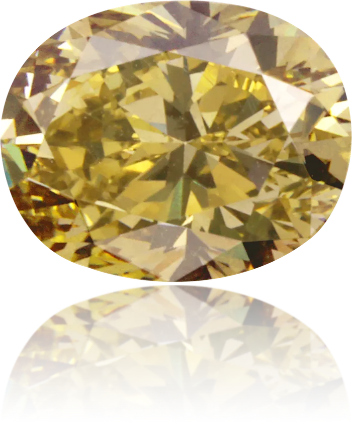 Langerman Diamonds Earrings Natural Green Diamond Oval 060 ct Polished