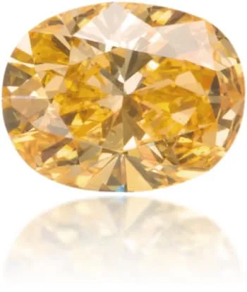 Langerman Diamonds Earrings Natural Orange Diamond Oval 016 ct Polished