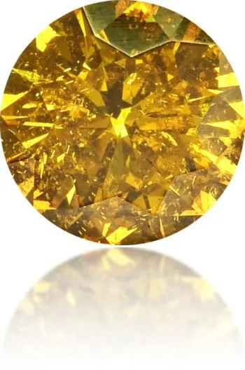 Langerman Diamonds Earrings Natural Orange Diamond Round 034 ct Polished