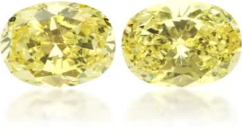 Langerman Diamonds Earrings Natural Yellow Diamond Oval 167 ct set