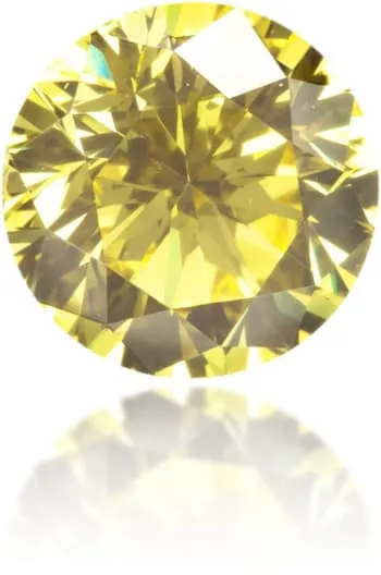 Langerman Diamonds Earrings Natural Yellow Diamond Round 061 ct Polished