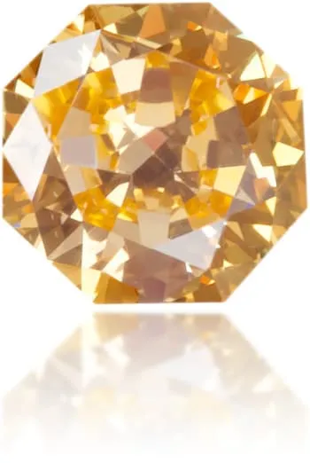 Langerman Diamonds Natural Orange Diamond Octagon 019 ct Polished Earrings Langerman Diamonds Natural Orange Diamond Octagon 019 ct Polished Earrings