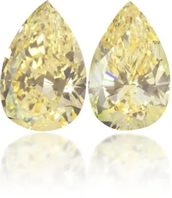 Langerman Diamonds Natural Yellow Diamond Pear Shape 115 ct set Earrings Langerman Diamonds Natural Yellow Diamond Pear Shape 115 ct set Earrings