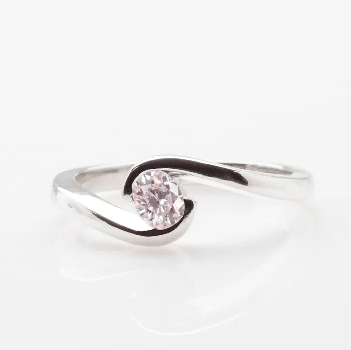 Langerman Diamonds Rings Pink Oval Tension Ring