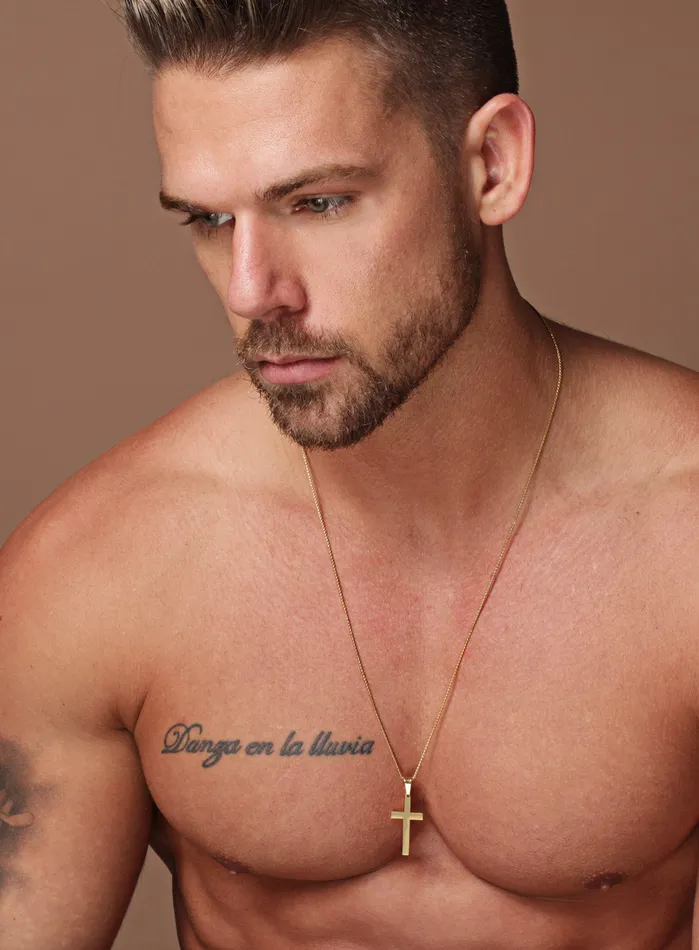 LARGE GOLD CROSS NECKLACE FOR MEN We Are All Smith Necklaces