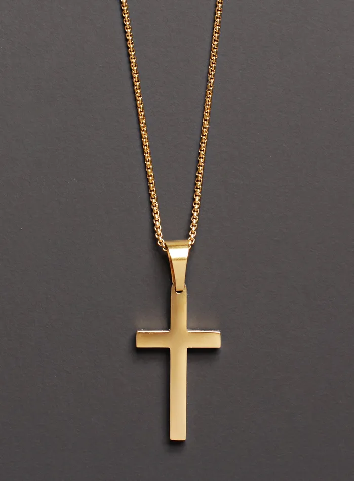 LARGE GOLD CROSS NECKLACE FOR MEN We Are All Smith Necklaces