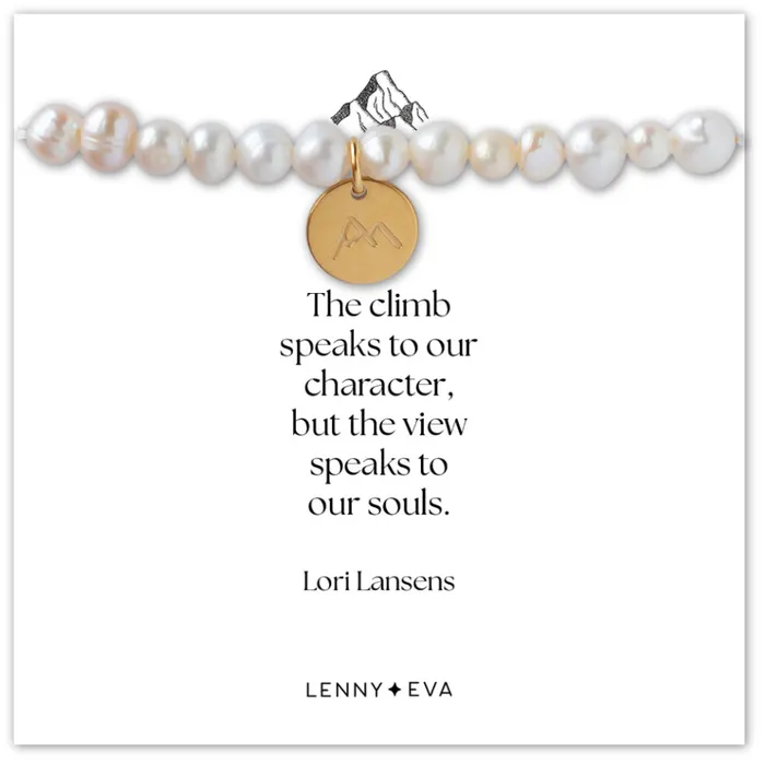 Lenny Eva Charm Necklaces StretchArmband Ssswasserperlen mit Charm Berg Lenny Eva