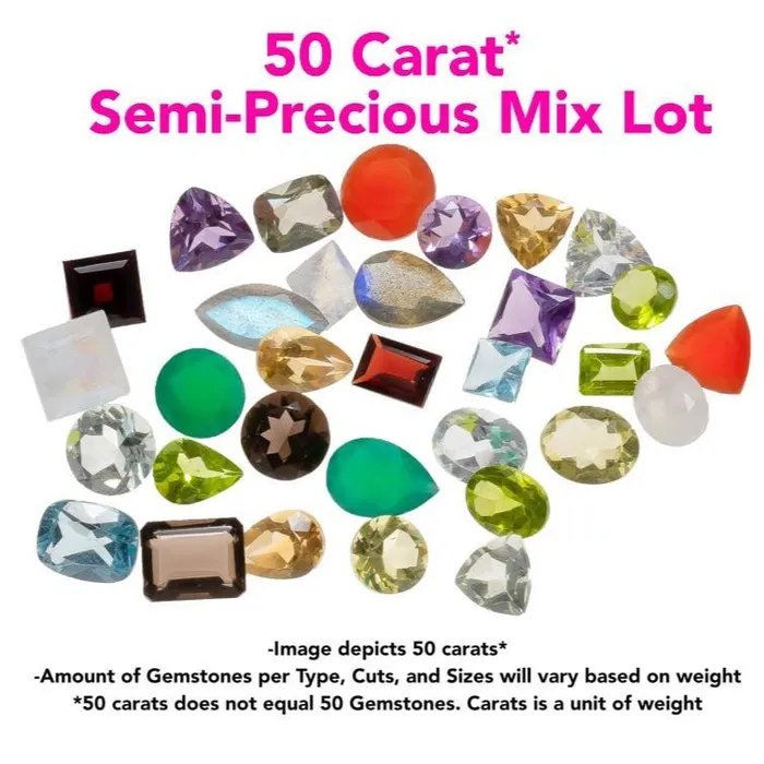 Loose Gemstones Mix 1 50 Carats Approx GEM0007 Earrings