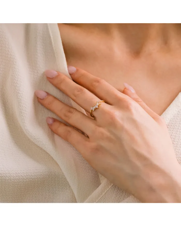 Lovers Tempo Rings Crown Ring Clear