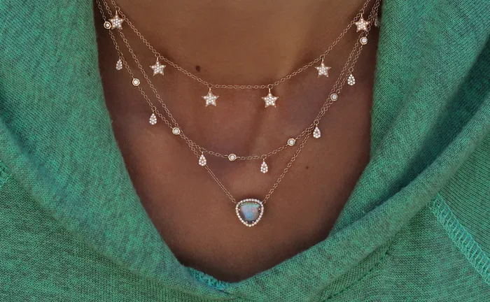 Luna Skye 14kt Gold Mini Teardrop Diamond Drip Choker Necklace Necklaces Luna Skye 14kt Gold Mini Teardrop Diamond Drip Choker Necklace Necklaces