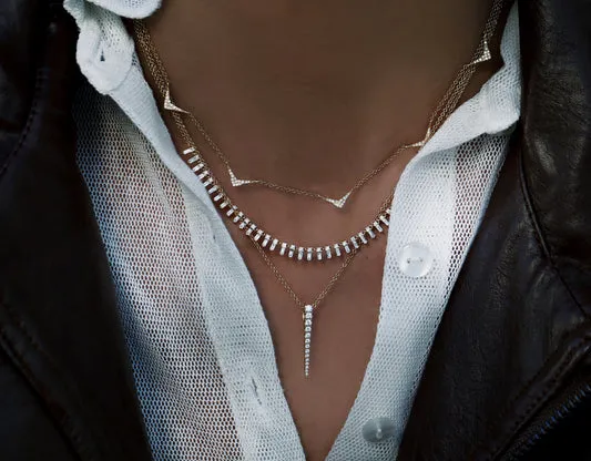 Luna Skye Necklaces 14kt Gold Diamond v Necklace Luna Skye Necklaces 14kt Gold Diamond v Necklace