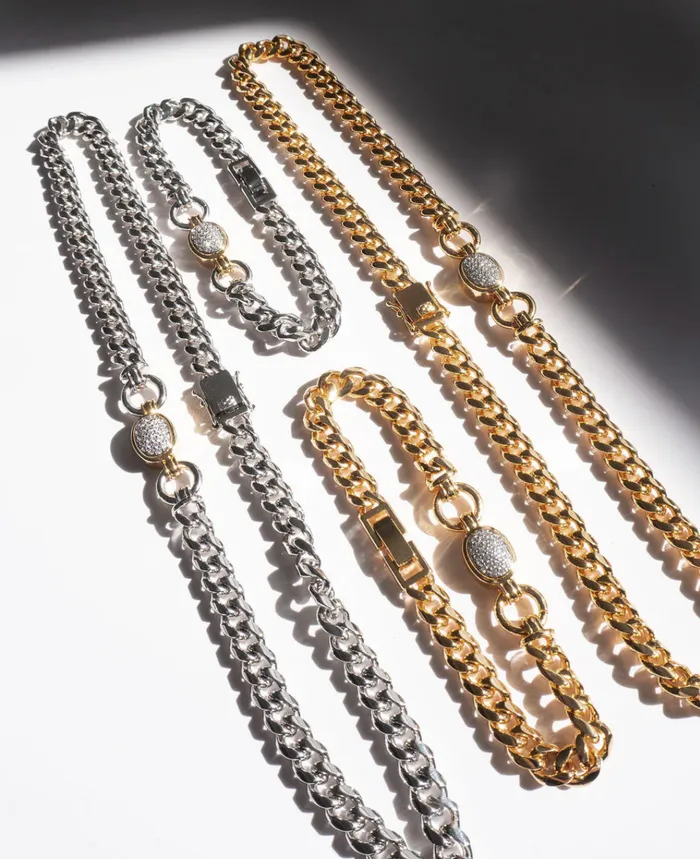 LUV AJ Bracelets The Pave Oval Link Bracelet