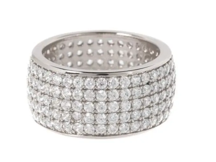 LUV AJ Rings Pave Cigar Ring